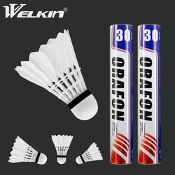 12PCS Goose Feather Shuttlecock Badminton Outdoor Sport White Shuttlecocks For Training Play Game Flying Stability Durable Balls