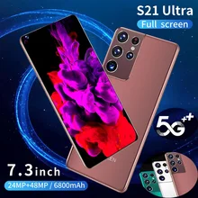 Smartphone S21 Ultra, Version globale, 12 go + 512 go, 6800mAh, 7.3 HD pouces, caméra 1440x3200, 5G, Android 10.0