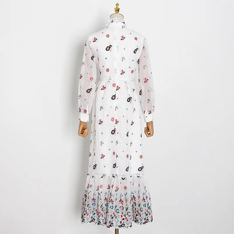 TWOTWINSTYLE Print Patchwork Mesh Dress For Women