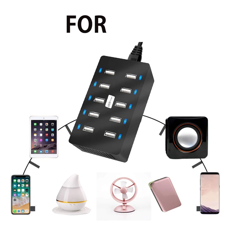 Зарядное устройство INGMAYA с 10 USB портами и светодиодным индикатором 5 в А|charging station|10