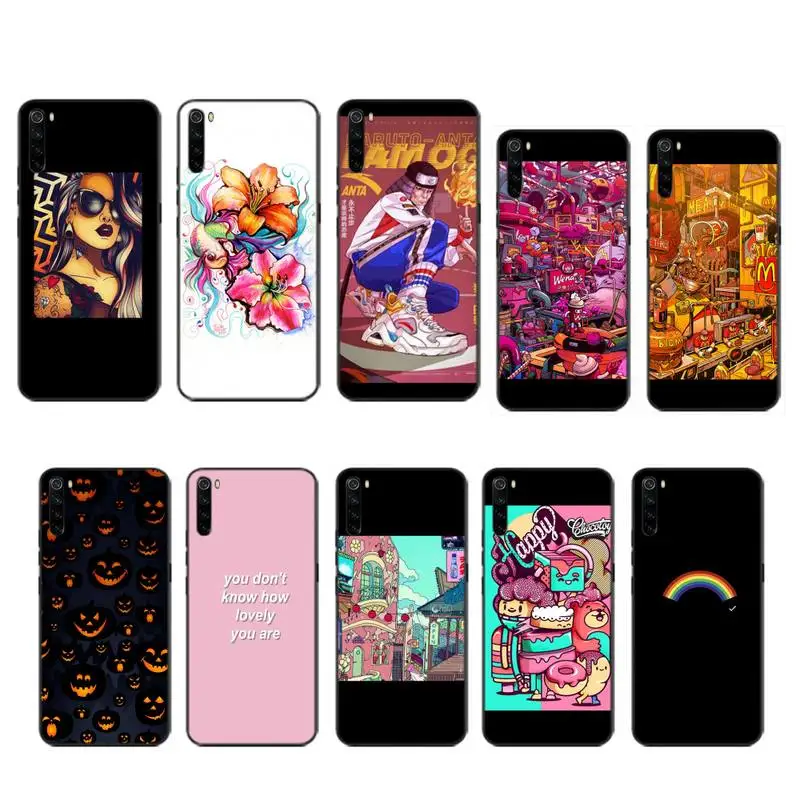 

FFboost Anime girl case coque fundas etui for xiaomi note max mi 3 7 8 9se Redmi 7 7a 8 8t 10 pro lite cases cover