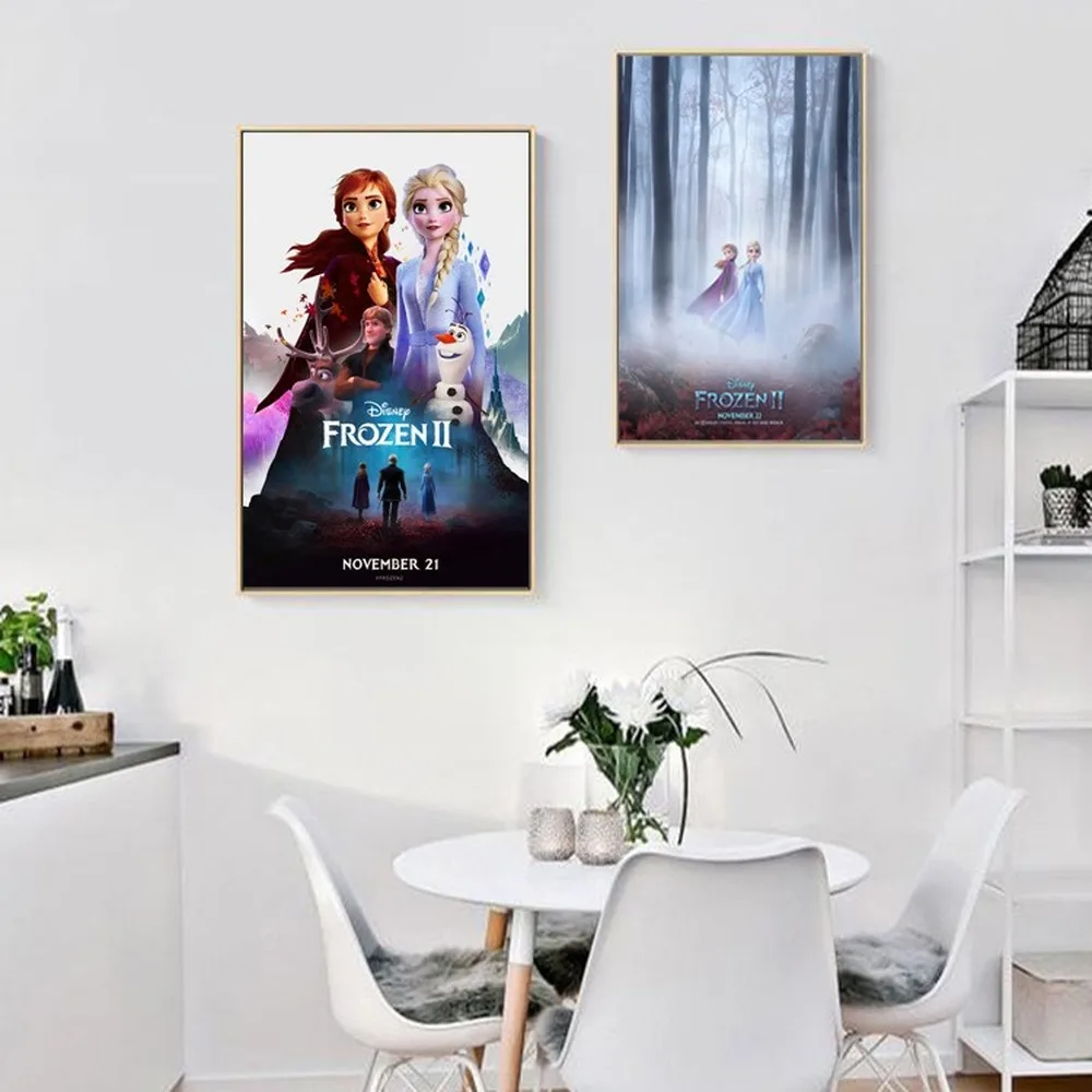 Замороженные 2 плаката и принты Популярные анимированные кинокартины для спальни гостиной детской комнаты декоративная живопись