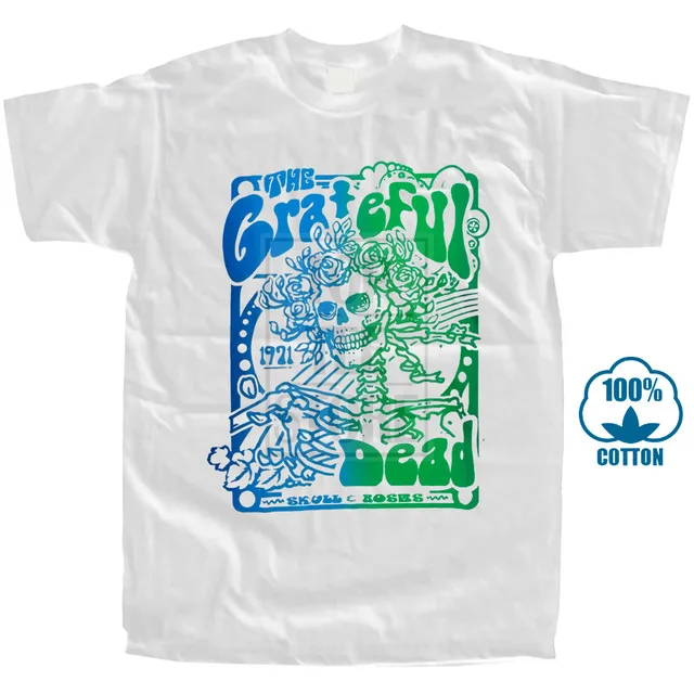 

Custom Shirt Design Grateful Dead Live Poster Soft Short Cotton Crew Neck Shirts For Men Tops Tshirt Homme
