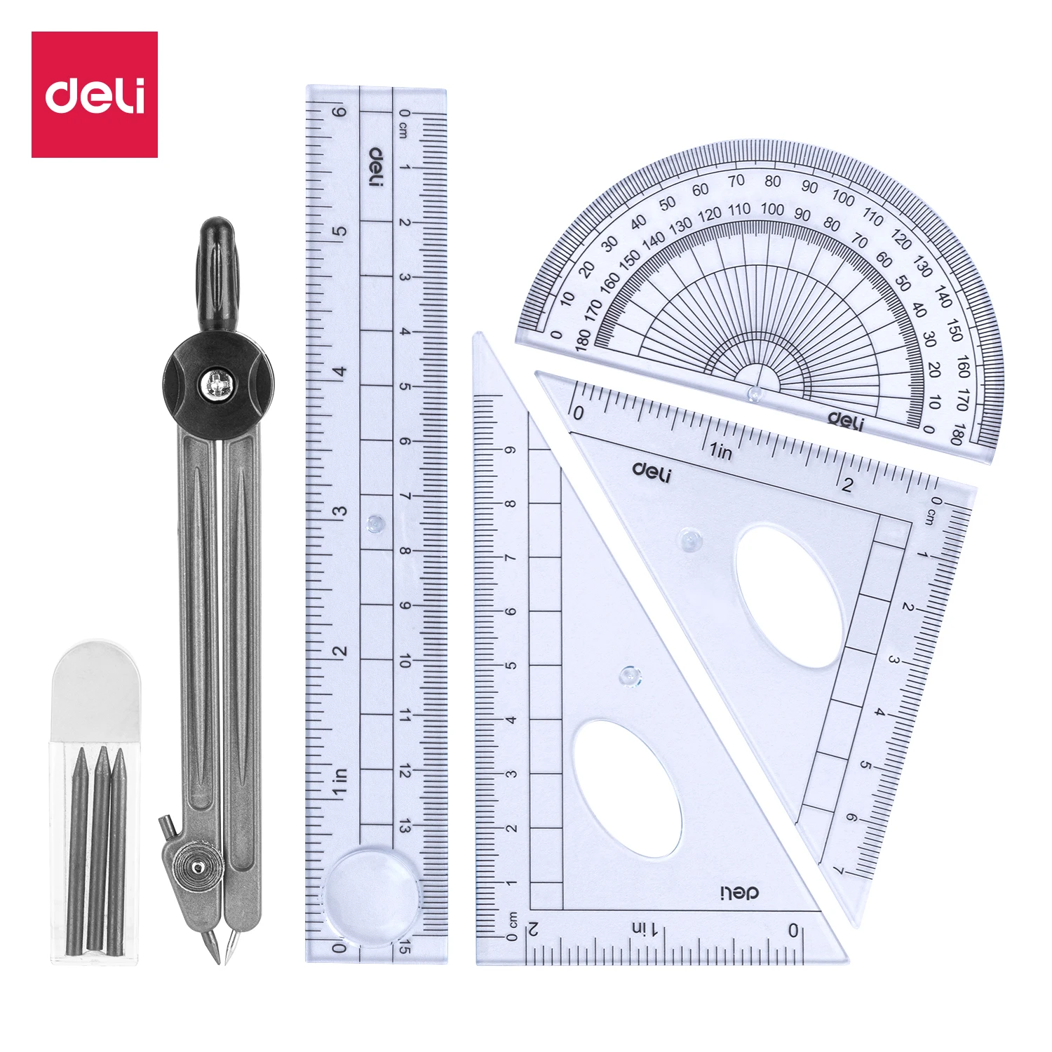 Ruler Set Square Drawing Protractor Professional Drafting Kit