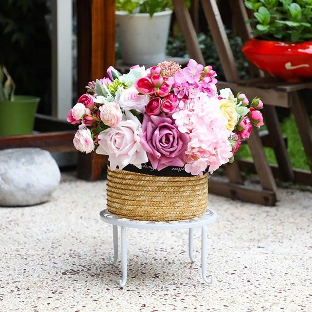 Горшечная стойка из кованого железа для домашнего декора классический стиль