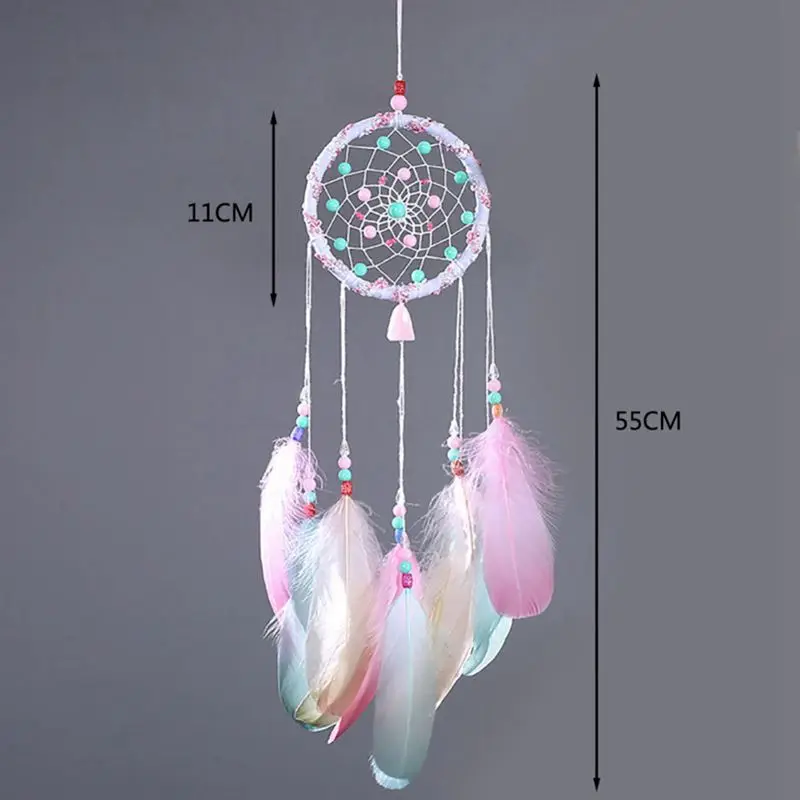ELEG-Wind Chimes Ловец снов ручной работы подарки Ловец снов перо кулон креативные подвесные украшения для автомобиля