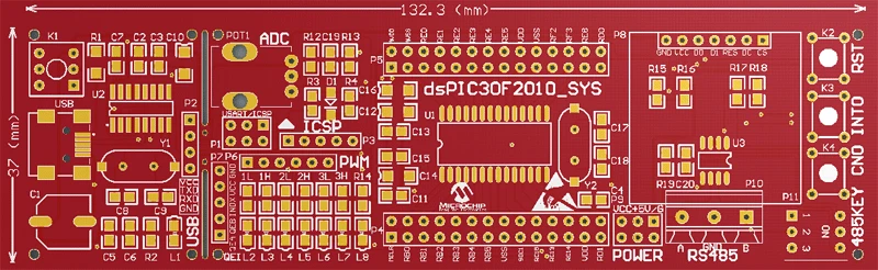 DsPIC макетная плата dsPIC Экспериментальная плата DSP системная плата dsPIC30F2010 макетная плата