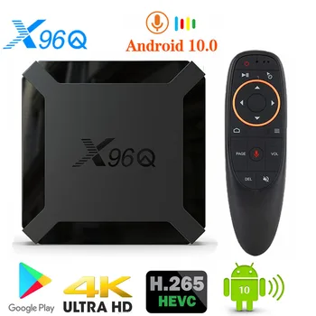 

X96Q Set Top Smart Android 10.0 TV Box Quad Core 4K 2GB 16GB 5ghz Wifi Voice Control Media Player Android TV Box 2020 X96 Mini
