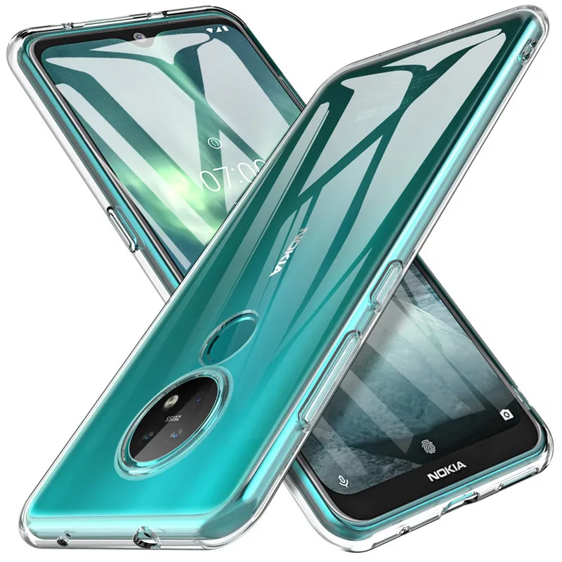 Чехол для Nokia 7 2 прозрачный мягкий силиконовый 6 4 3 2019 | Мобильные телефоны и