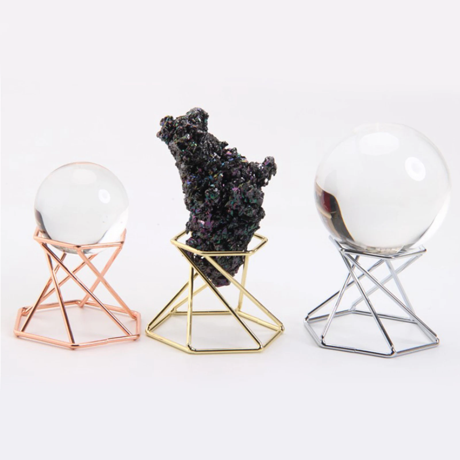 Details about   Metal Flower Display Stand For Crystal Glass Lens Ball Photography Base & Holder 