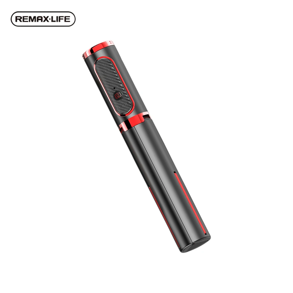 Черный REMAX 3-in-1 Self-timer with Bluetooth Remote Control For iPhone Samsung HUAWEI xiaomi Portable Tripod - Цвет: Черный