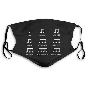 

Notes Music Unisex Anti-Pollution Mask Dust Mask with Filter Mask Black