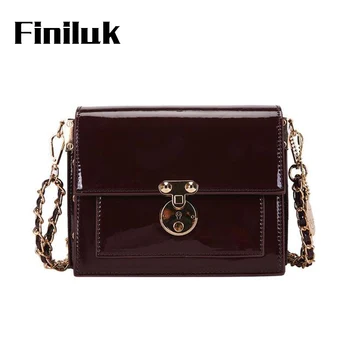 

Finiluk Women Simple Shoulder Bag Small Female Chain Crossbody Bag Ladies Korean Leather Handbags Square Bag BIZ238 PM49