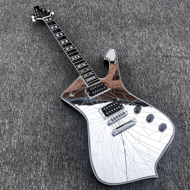 

2019 Factory Custom Electric Guitar with Abalone bind to the body,silver Hardware,free shipping