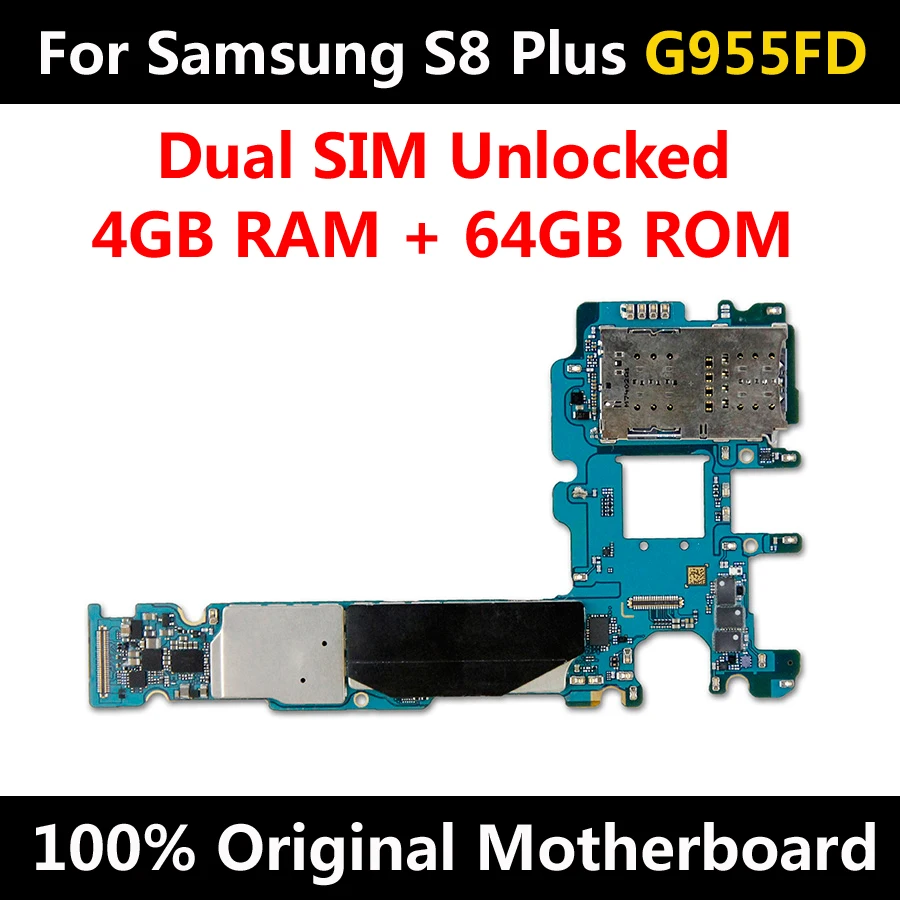 Оригинальная Заводская разблокированная материнская плата для samsung Galaxy S8 Plus G955FD