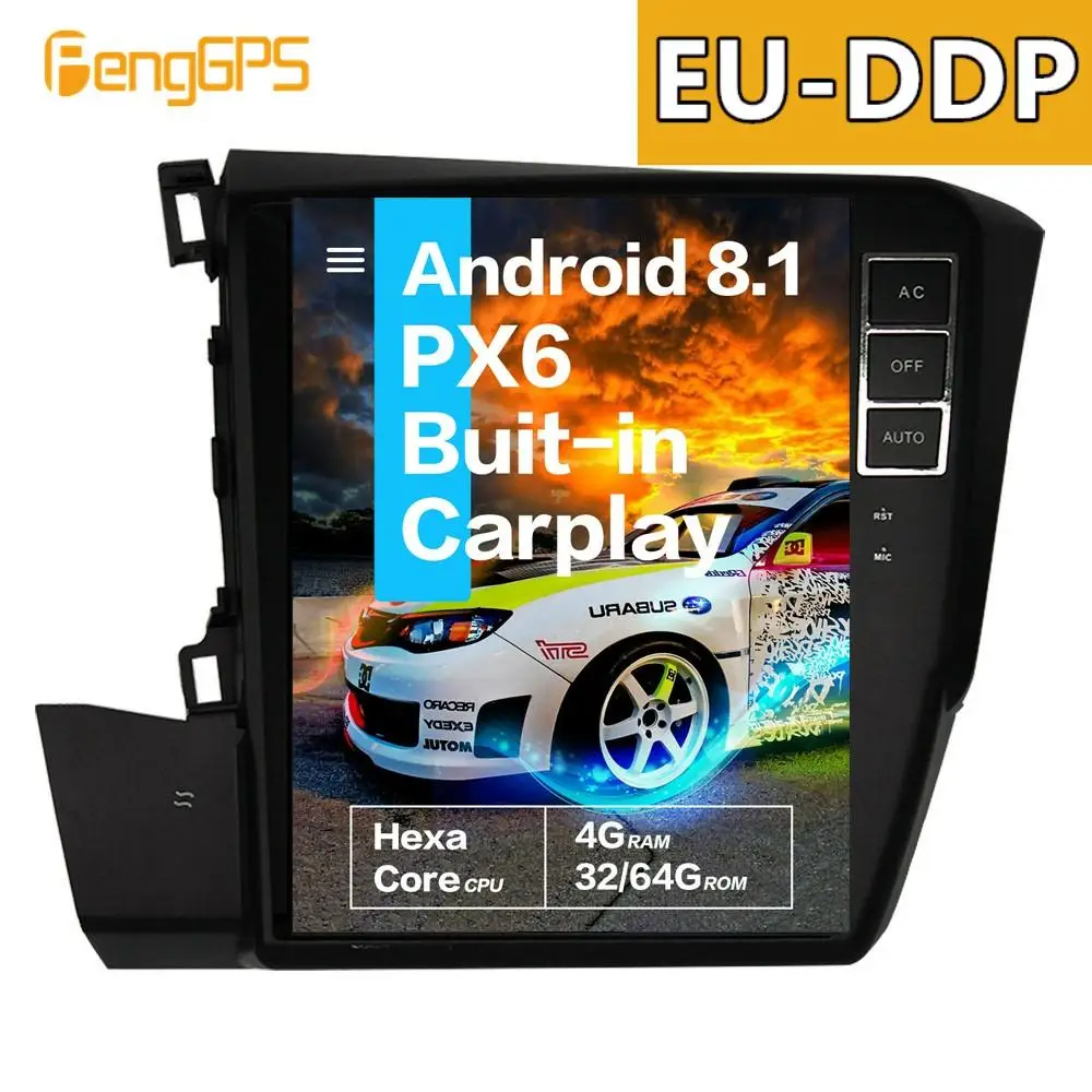 

Car Multimedia Player For Honda Civic 2012 - 2016 Android Radio Autoradio Audio Stereo Cassette Recorder Gps Navi Unit Dsp