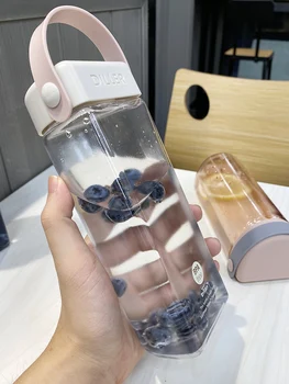 

Fitness Bike Plastic Water Bottle Outdoor Kids Kitchen New Born Baby Juice Bottle Milk Motivational Botella Drinkware BY50SP