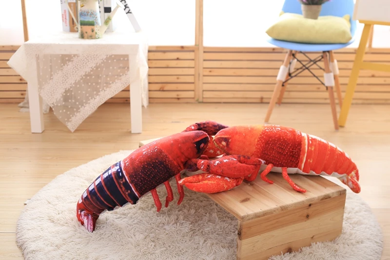 Реалистичная плюшевая игрушка омаров, кукла, набитая морским животным, подушка в виде омара, мягкие детские игрушки