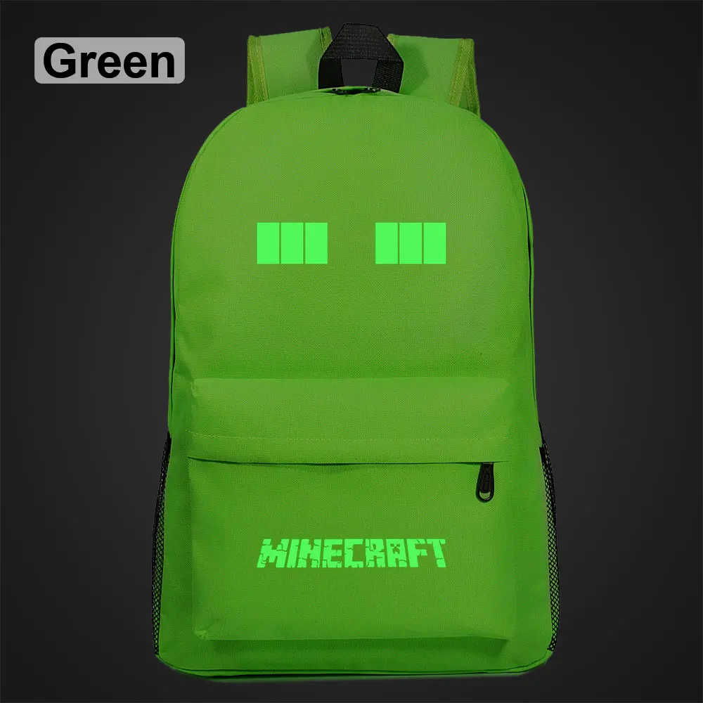 Green Luminous Games Like A Eves Boy Girl Book School Bag Women Bag Pack Teenagers Schoolbags Men Student Backpack - Цвет: 25