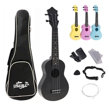 

4 Strings 21 Inch Soprano Ukulele Full Kits Acoustic Colorful Hawaii Guitar Guitarra Instrument for Kids and Music Beginner Hot