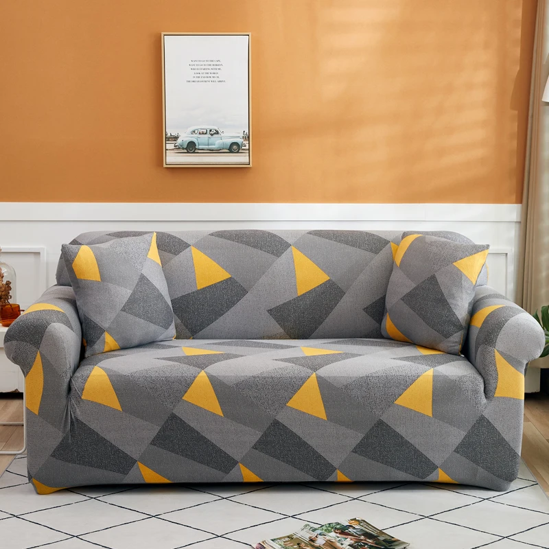 Elastic Sofa Cover Slipcovers for Living Room Stretch 1/2/3/4 Seater Plaid Sofa Armchair Couch Covers L-Shaped Corner Sofa Cover