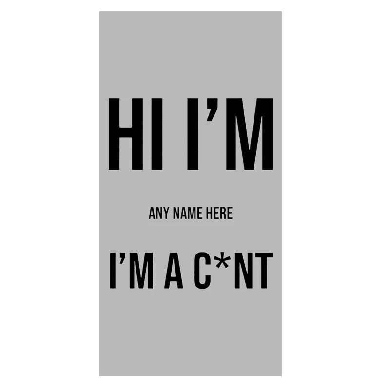 Пляжное полотенце из микрофибры I'm A C* nt, 7 цветов, черный, белый, забавный подарок для шутки, юмором, на заказ, спортивное банное полотенце для взрослых