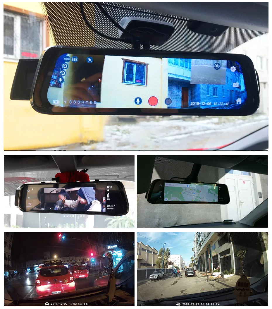 Автомобильный видеорегистратор 4G ADAS камера 10 дюймов на Android с зеркалом заднего