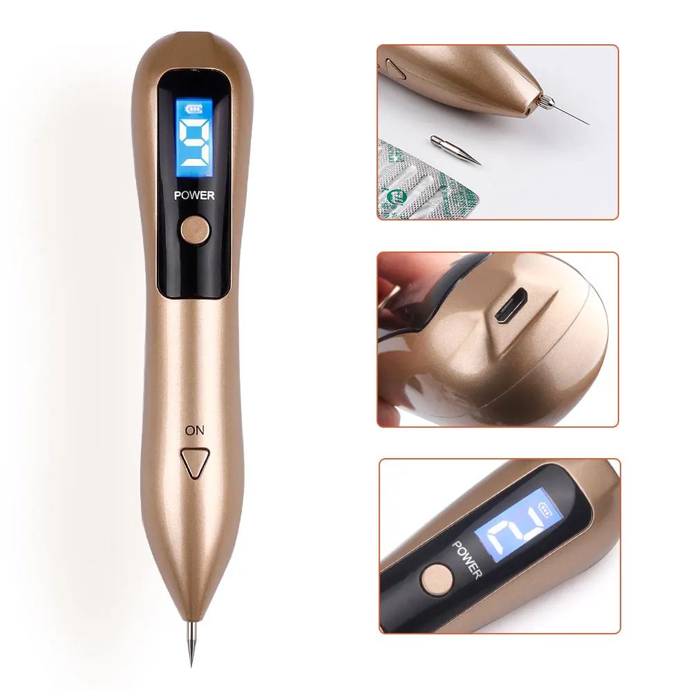 Online 9 ebene LCD Gesicht Haut Dark Spot Remover Mole Tattoo Entfernung Laser Plasma Stift Maschine Gesichts Sommersprossen Tag Warze Entfernung schönheit Pflege