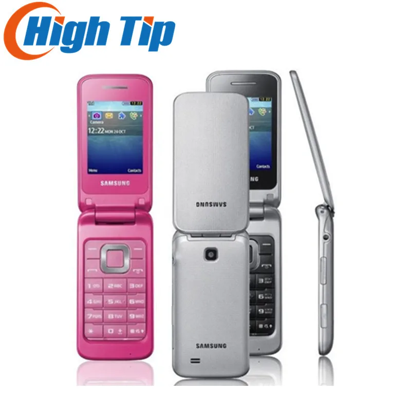 Samsung-teléfono inteligente C3520, móvil renovado, solo 3G WCDMA, 1,3 MP, 2,4 pulgadas