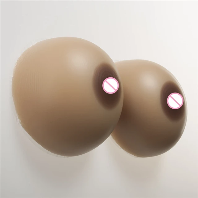 40DD/42D/36F Cup 1600g/pair Sexy Textured Nipple Brown Silicone