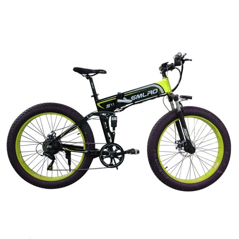 Велосипед Производитель 7 скоростей Электрический S11F E велосипед fat tire 350 Вт Мотор e велосипеды складной - Цвет: 36V 10AH 350W Green