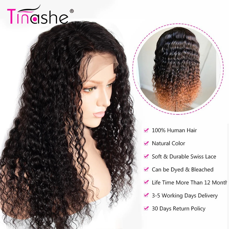 Tinashe Brazilian Deep Wave Wig 200 Density Hd Transparent Lace Wigs Remy Lace Front Human Hair Wigs 360 Frontal Wig