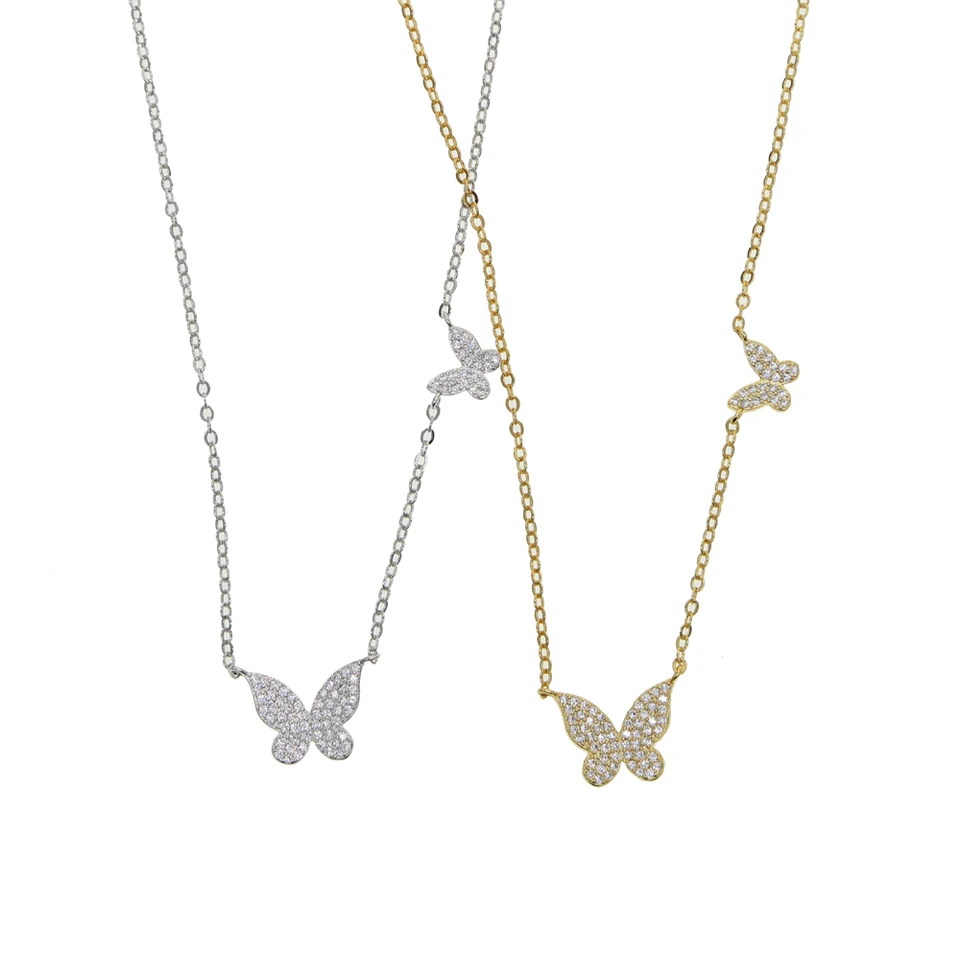 Collana Lariat Y Con Ciondolo Farfalla In Argento – Gioiello Goccia Bohémin Per Donna E Ragazza, Stile Minimal - 3