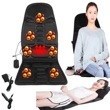 Автомобильный домашний офисный диван полный корпус для шеи поясницы, электрический массажер, задний коврик, кресло, тепловой вибратор, 7 моторный массаж для терапии спины