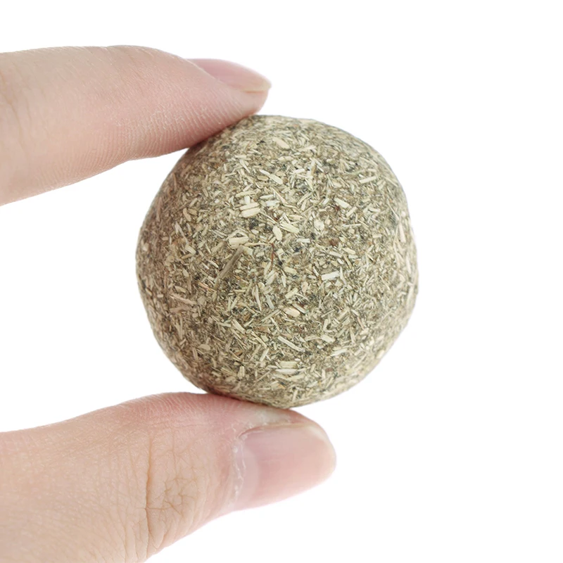 Pet Cat Natural Catnip Treat Ball Home Chasing Toys Healthy Edible Treating