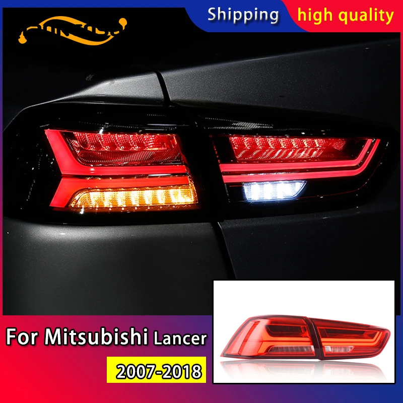 

Car Accessories for Mitsubishi Lancer Ex Taillight of Audi A6 style Taillamp With Led Moving Signal light Rearlight 2008-2016