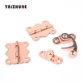 

1set Rose gold Butterfly Door Hinges 30mm 90 ° Cabinet Drawer Jewellery Box Decorate Hinge For Furniture Hardware