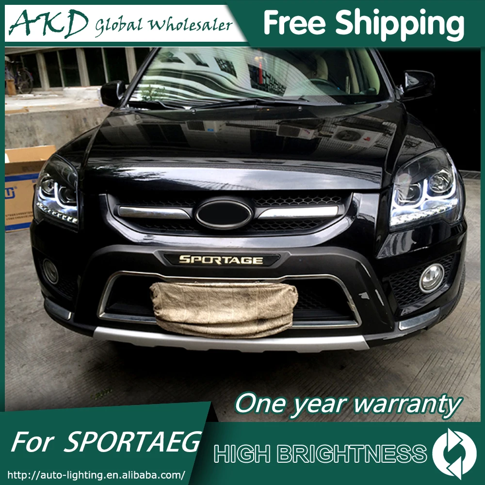 Фары для KIA Sportage 2007-2013 DRL дневные ходовые огни головная лампа светодиодный Биксеноновая лампа Противотуманные фары тюнинг автомобильные аксессуары