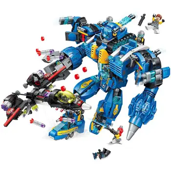 

Building Block High-tech Enlighten 2722 Era Garma Mecha Man 7 Figures 1351pcs Educational Technic Bricks Toy For Children