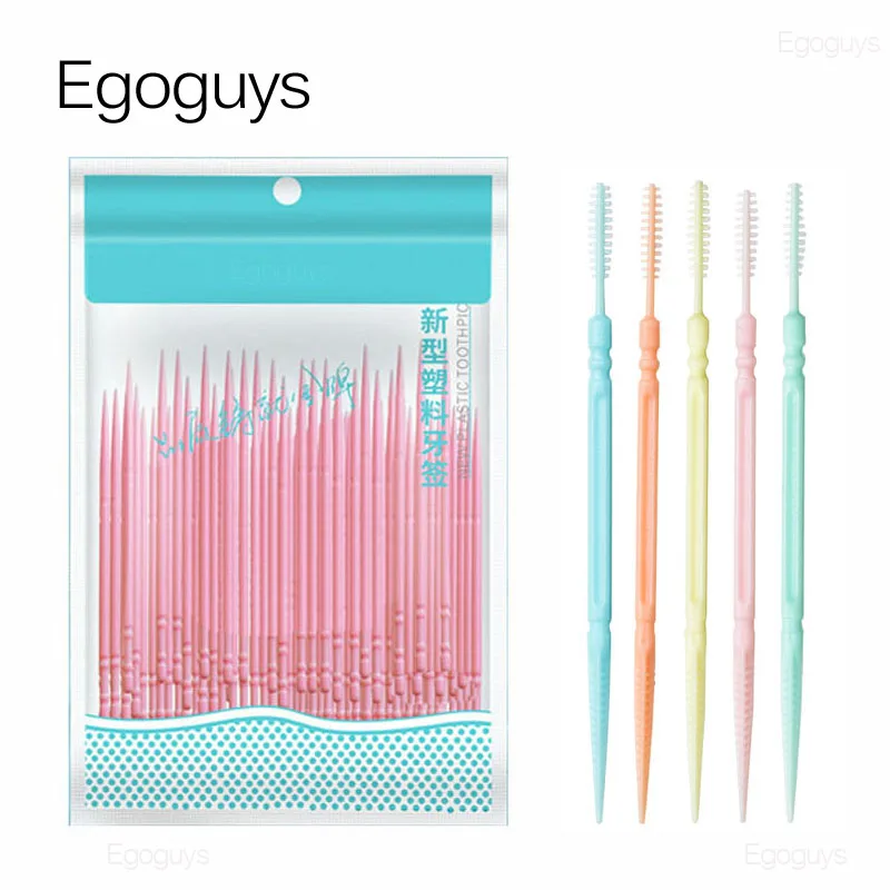 White Dental Floss Pick Tooth Cleaner Sticks Oral Hygiene Care Teeth Interdental Cleaning Flosser Toothpick Tool 7.5cm 100pcs