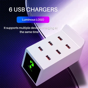

6 port Fast USB Charger Support Quick Charge 3.0 USB Type-C PD 3.0 Fast Charging Mini Portable USB Phone Charger