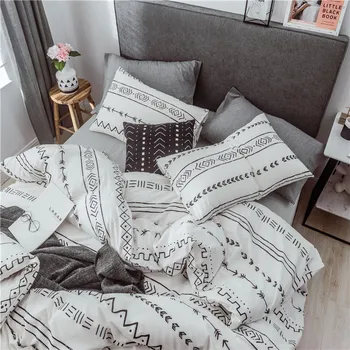

2/3Pcs/set White Fringed Tassel Duvet Cover Set Cotton Comforter Bedding Set US EU Sizes NO SHEET