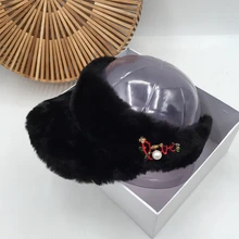 Новинка, зимняя шапка из искусственного меха, пустые улочки, серия han, Джокер, женская шапка без шляпы, хипстер, темно-синяя шапка