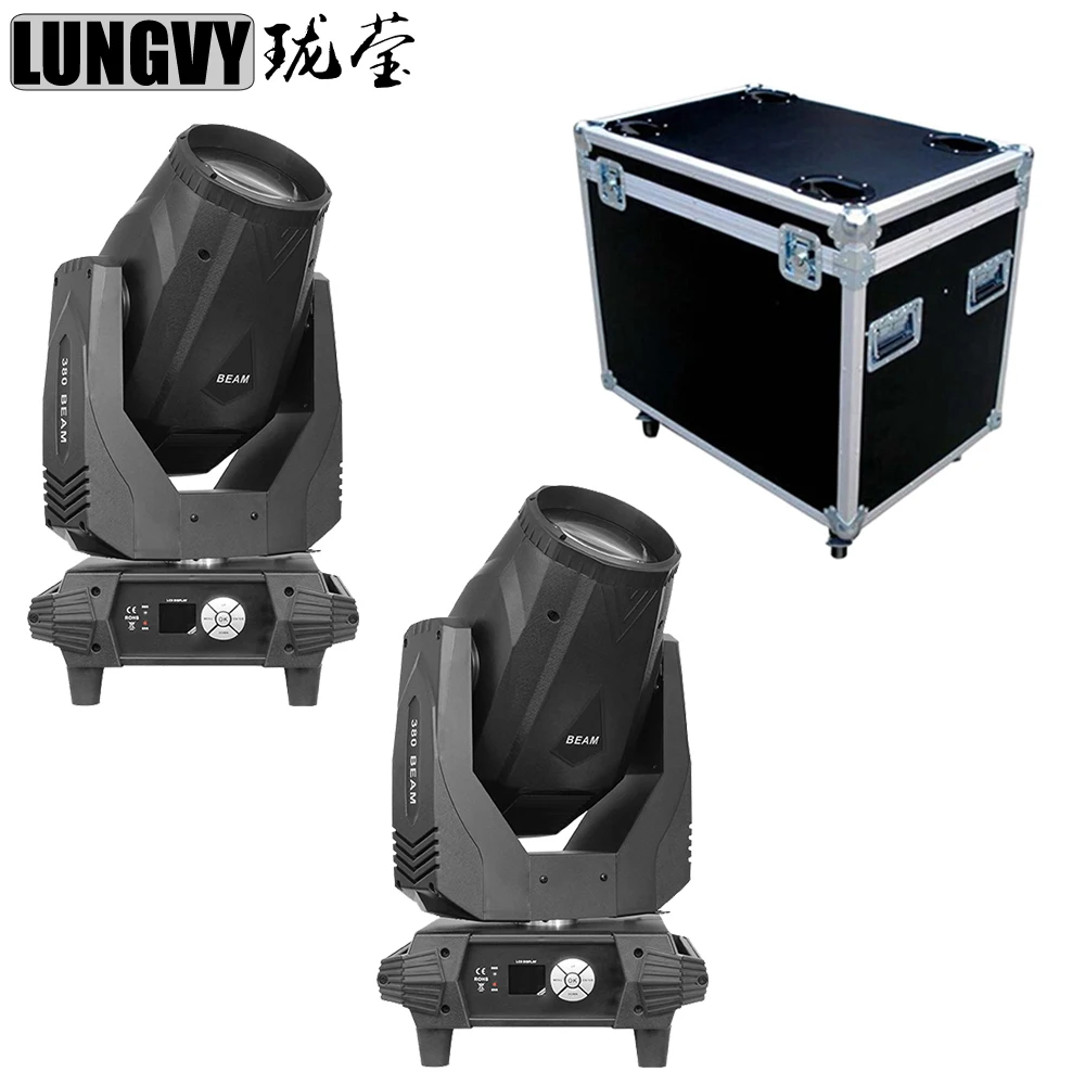 2 шт./партия 380 Вт Dmx512 16ch 16 призмы+ 3d призмы супер луч светодиодный движущийся головной Луч света с дорожным чехлом упаковка для ТВ