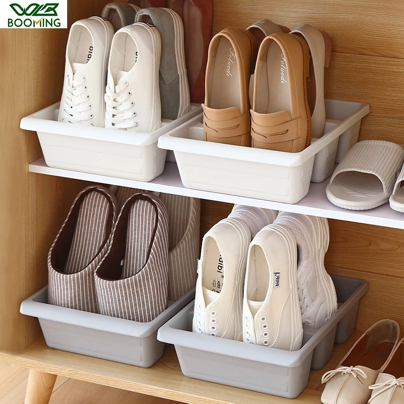 Wbbooming Home Three Shoes Racks Plastic Japanese Shoe Storage Box