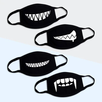 

2pcs/pack Cartoon Cotton Mouth Mask Home Outdoor Dust Proof Mask for Adults Soft Breathable Protective Mouth-muffle Cover