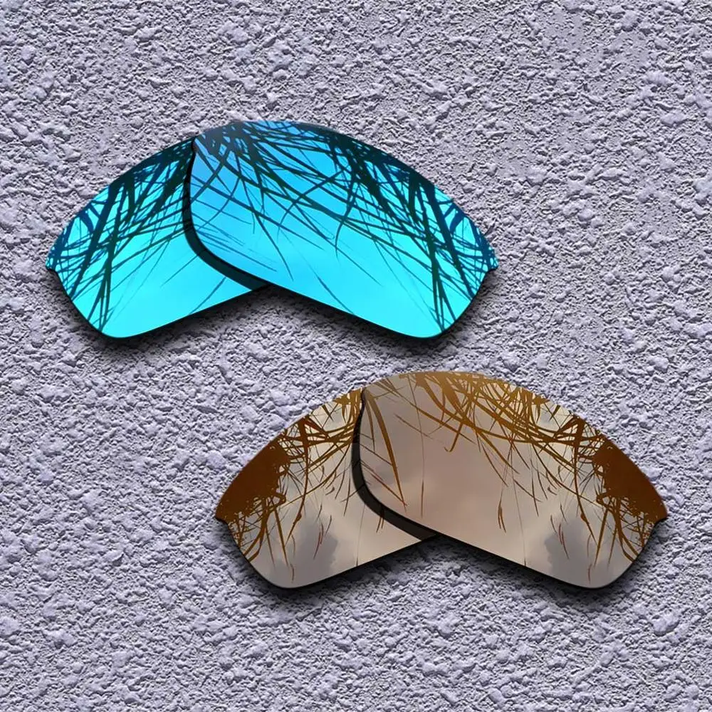 Blue-Brown 2 пары Поляризованные замена линз для Oakley Бронежилет солнечные очки к куртке-несколько вариантов - Цвет линз: Blue-Brown
