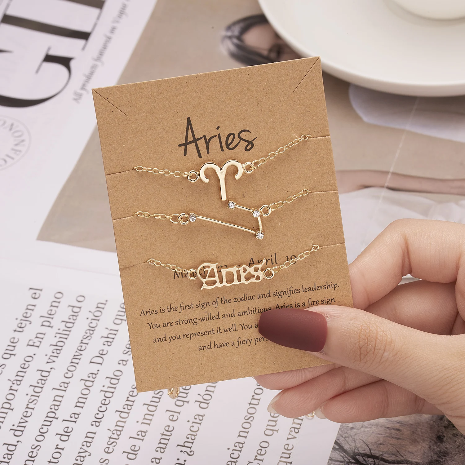 3Pcs/Set Symbols Starry Sky Ancient Letters Twelve Constellation Bracelets For Women Girls Crystal Bracelet Adjustable Jewelry bracelet jewelry