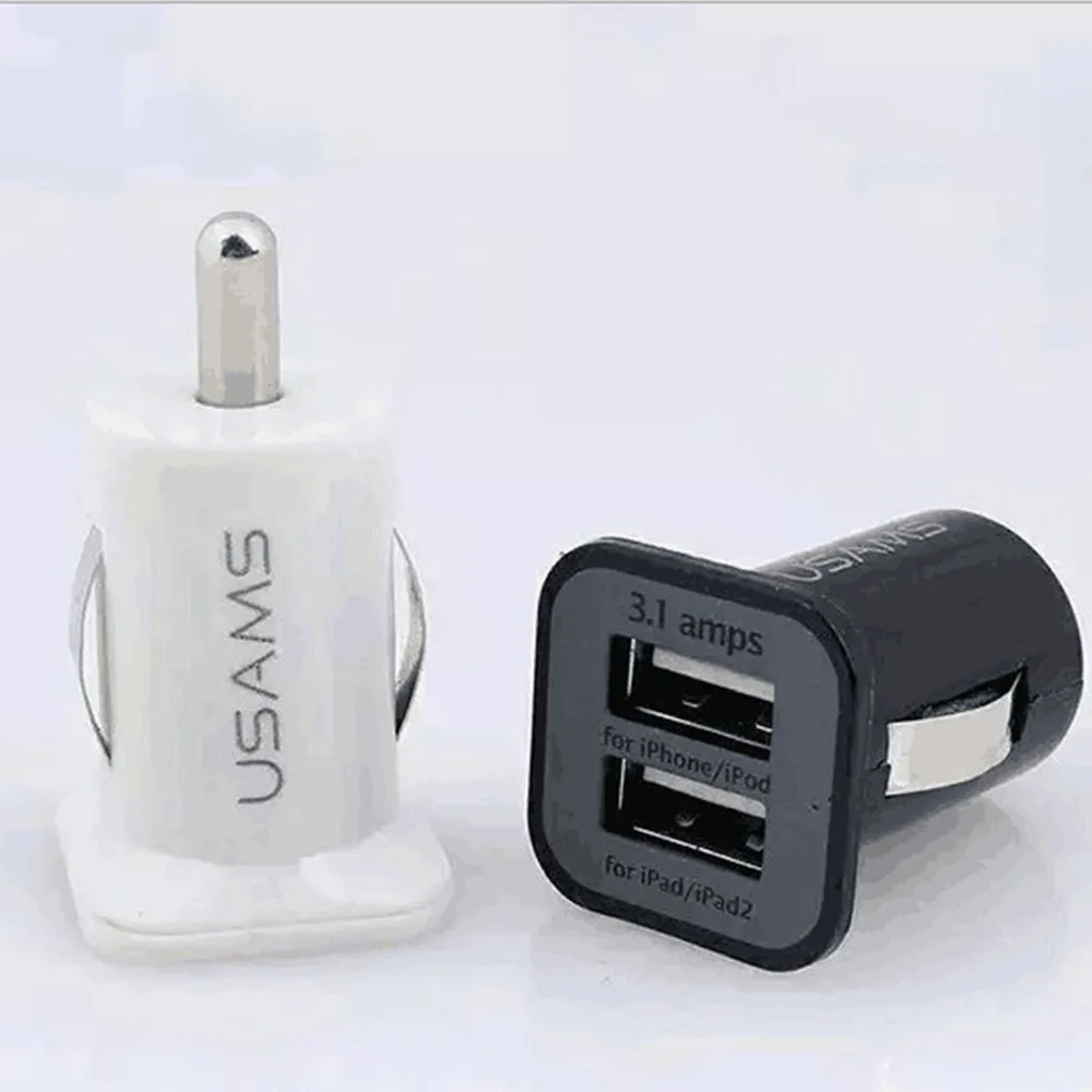 

kongyide Car Charger Mini Dual USB Car Charger Universal 12V Mobile Phone Tablet quick charge Usb Charger for Car 2 Usb