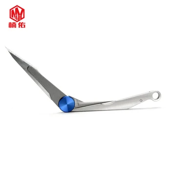 

1PC Titanium Ultralight Mini Folding Scalpel Utility Knife EDC Outdoor Portable Tool Key Keychain Box Cutter Unpacking Knife